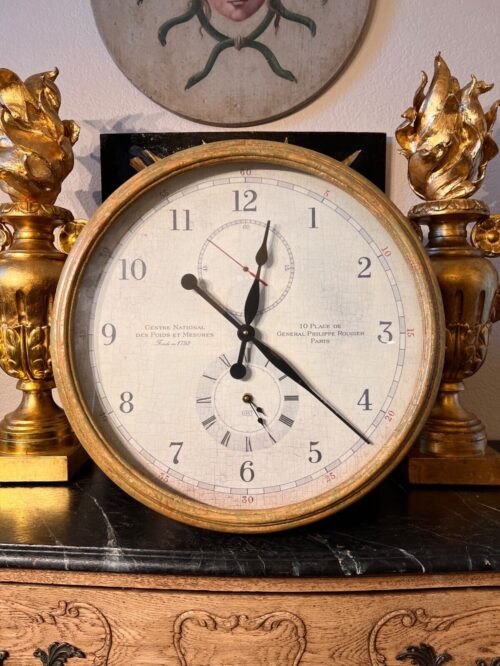 Vintage French Provincial Style Painted Round Wall Clock