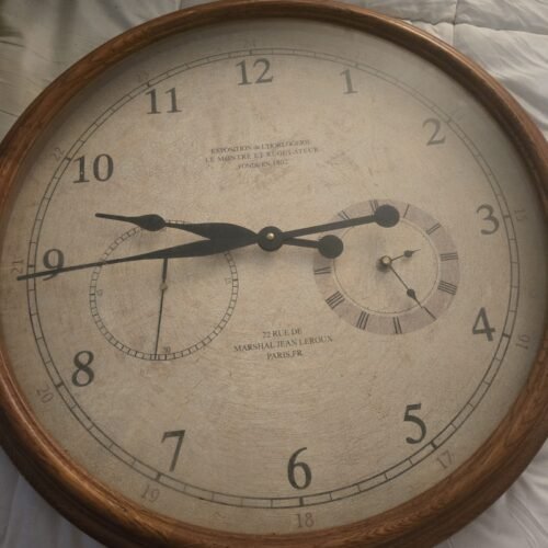 Vintage French Provincial Style Round Wall Clock