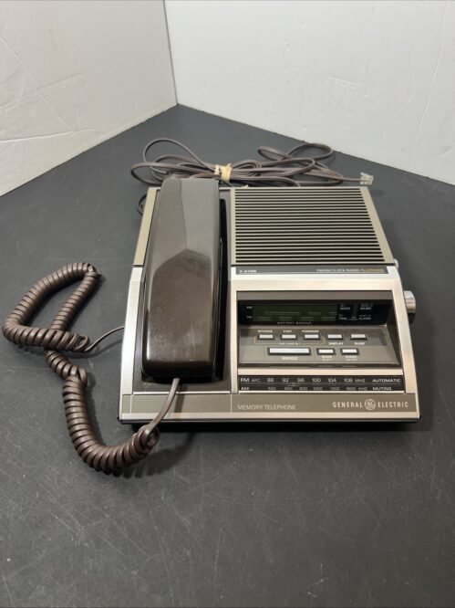 Vintage General Electric Memory Telephone Alarm Clock AM/FM Radio 7-4735[Tested]