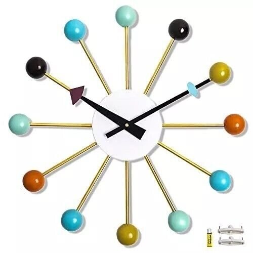 Vintage George Nelson Modernist Ball Wall Clock Mid Century MCM Unique Design
