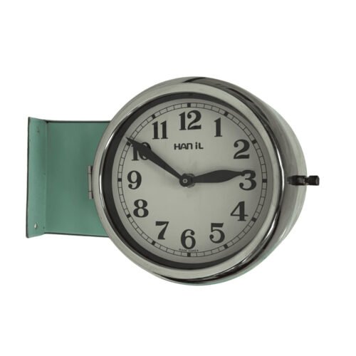 Vintage HANIL Double-Sided Nautical Wall Clock - Industrial Maritime Timepiece