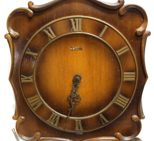 Vintage Hermle Mid-Century Wall Clock Germany PARTS ONLY Pendulum Weights Chain
