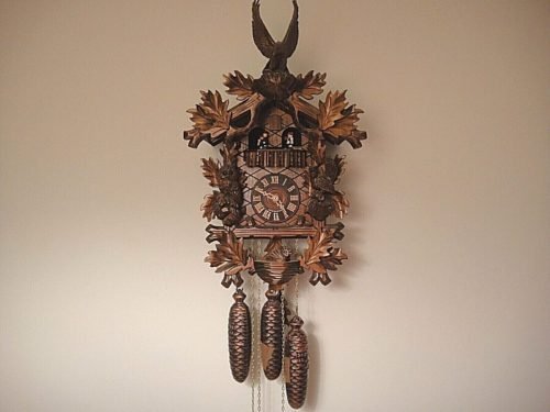 VINTAGE HONES CARVED LIMITED EDITION CUCKOO CLOCK- 8 DAYS -PLAYS EDELWEISS