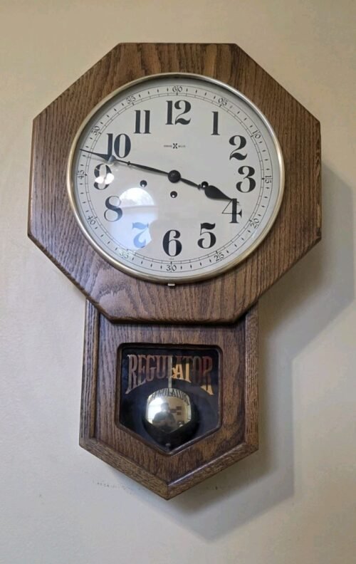 Vintage Howard Miller Regulator Wall Clock Westminster Chime 612-533 Serviced