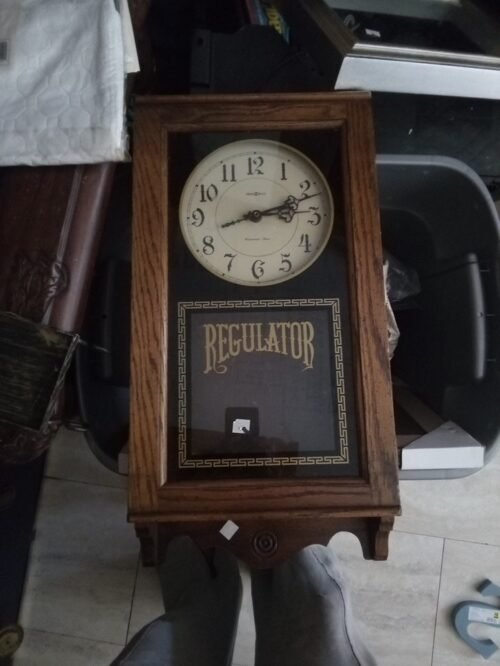 Vintage Howard Miller Regulator Wood Wall Clock