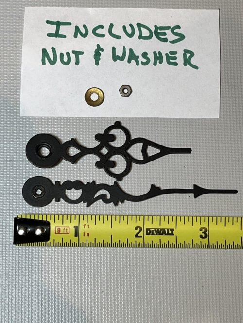 Vintage Howard Miller Tempus Fugit Ridgeway Urgos 3-1/8" Clock Hands & Nut (H2)