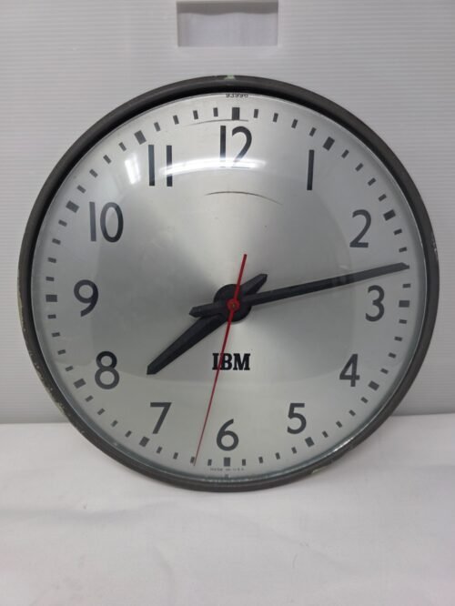 Vintage IBM 93996 Industrial School Wall Clock 13" Electric