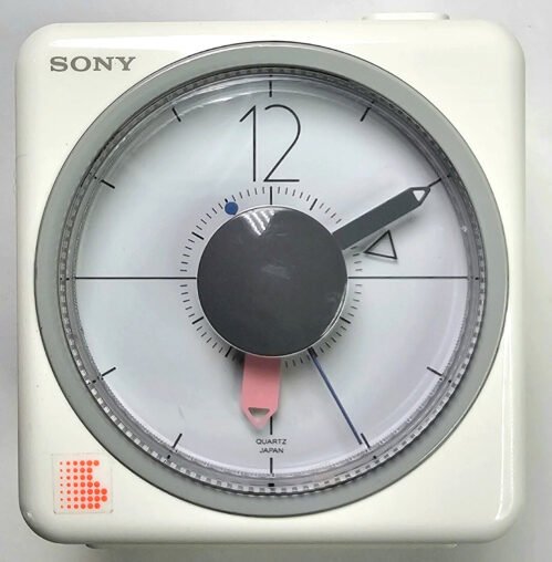 Vintage Ivory White Sony ICF-A8W JAPANESE Alarm Clock AM/FM Radio 3x4.5x4.5in