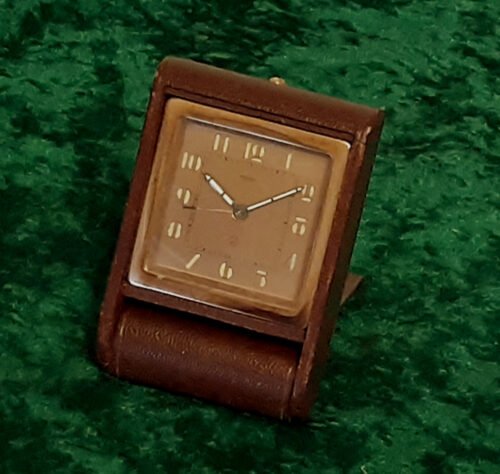 Vintage Jaeger LeCoultre 2 Folding Travel Alarm Clock - Works Beautifully! - VG+