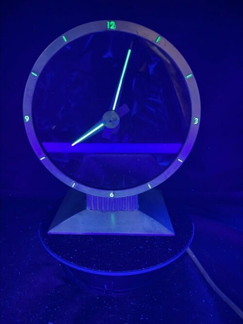 Vintage Jefferson Golden Hour Electric Mystery Radium Clock MCM Works