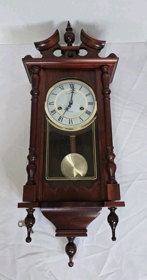 Vintage Kassel 31 Day Wall Chime Clock with Pendulum with Key Germany