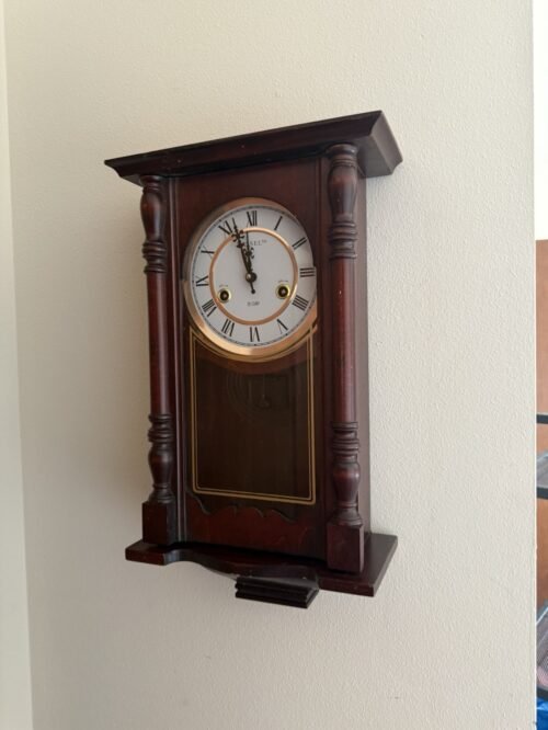 Vintage Kassel 31 Day Wall Clock Mechanical Key Wind Strike Pendulum Wood