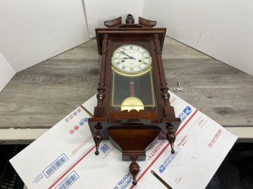 Vintage Kassel Regulator Wall Clock 31 Day Includes Key *Tested Works*
