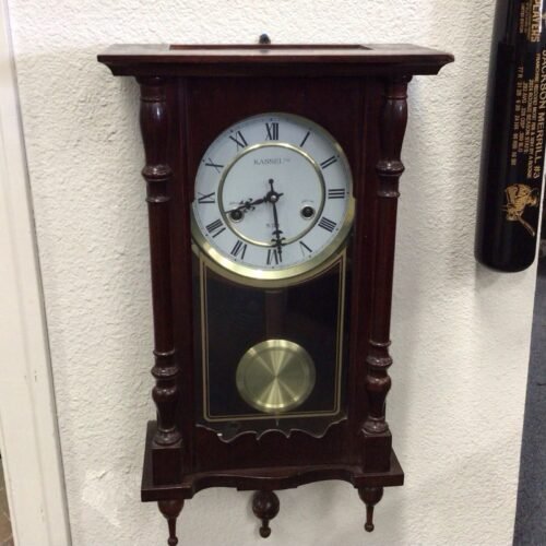 Vintage Kassel Regulator Wall Clock 31 Day With Key Runs Perfectly
