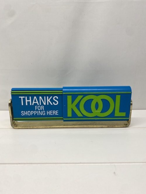 VINTAGE: Kool CIGARETTE Sign Desk Clock / BAR DECOR TOBACCO SIGN - Untested
