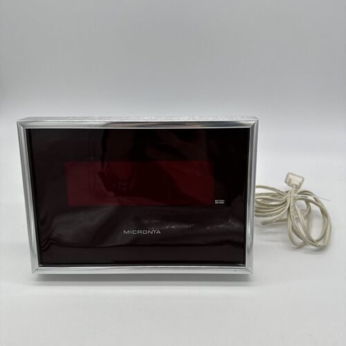 Vintage Large Micronta Electric Digital LED Wall Desk Clock 63 805 9.5” by 6.5” 2