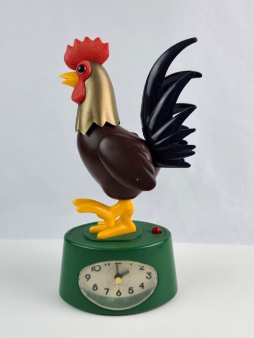 Vintage Large Rooster Alarm Clock w/ Motion & Loud Farm Sounds Works Great