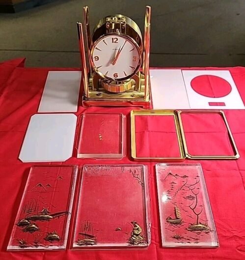 Vintage LeCoultre Atmos Clock 526-5 Gold Dial Unknown Functionality