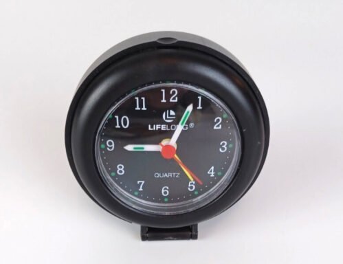 Vintage Lifelong Quartz Travel Portable Fold Up Alarm Clock Glow in Dark Analog