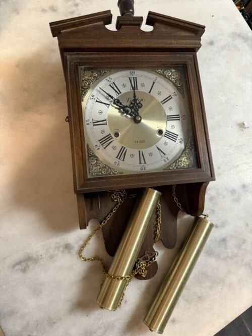 Vintage Linden 31 Day Wall Clock With Chimes