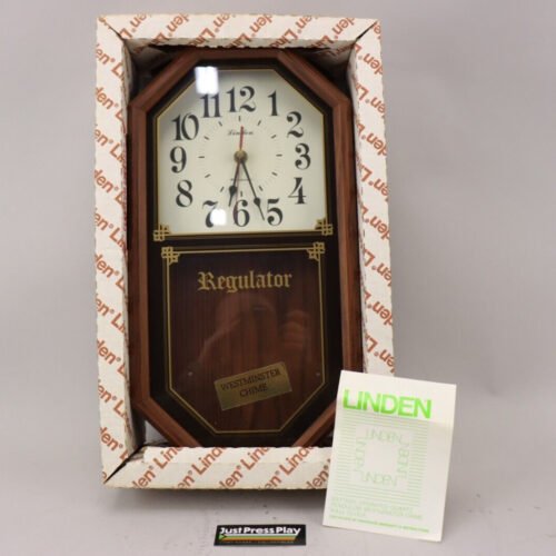 Vintage Linden Regulator 704Z Rockingham Quartz Pendulum Wall Clock NIB MIB