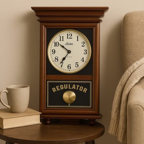 Vintage Linden Regulator Wall Clock | 31-Day Wind-Up | Made in Japan | Pendulum