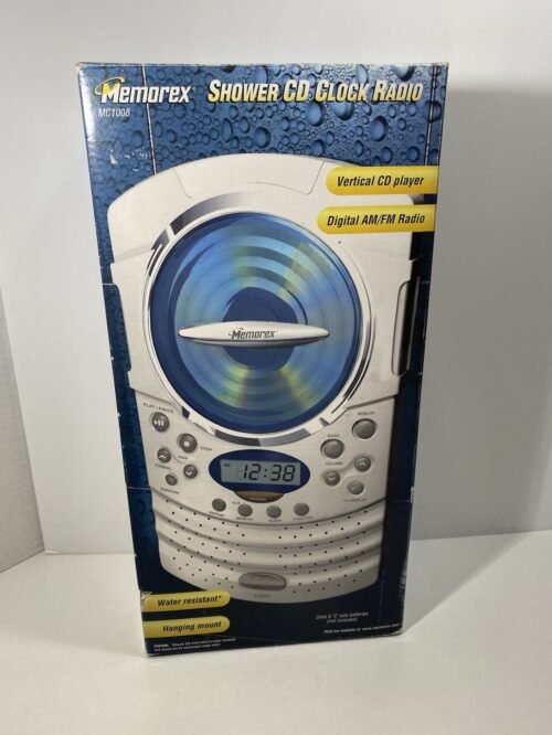 Vintage Memorex Shower CD Clock Radio Digital AM/FM Water Resistant MC1008