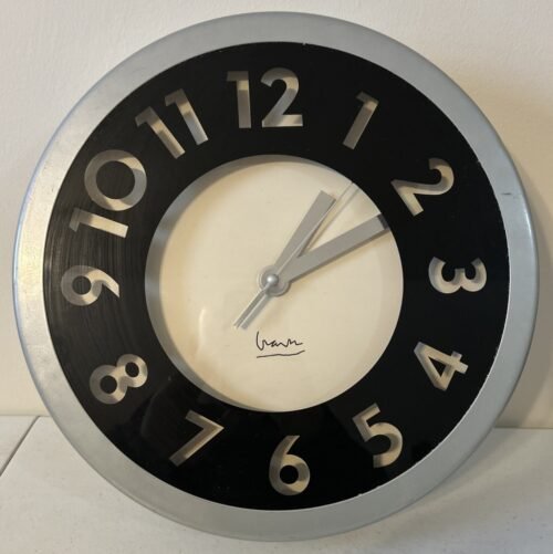 Vintage Michael Graves Design 13.1 Inch Wall Clock Black Rare