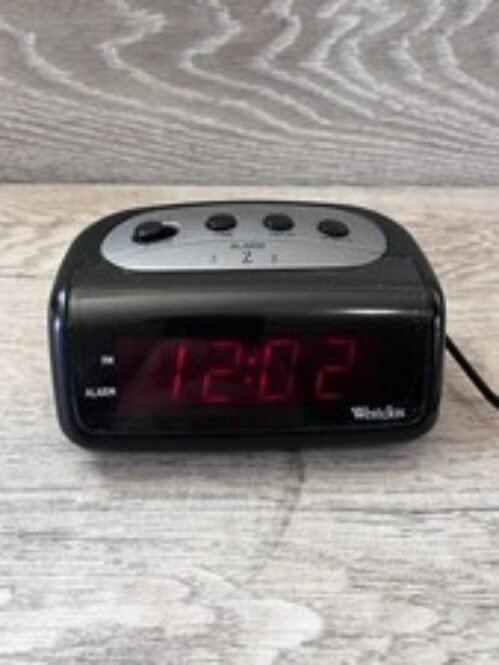 Vintage Mini Westclox Digital Alarm Clock/Snooze Model 66104 Black Tested