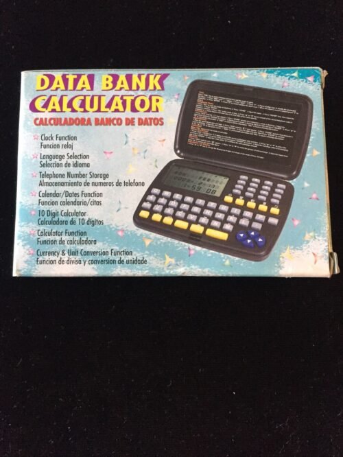 Vintage Multi-function Data Bank Calculator LCD Alarm Clock