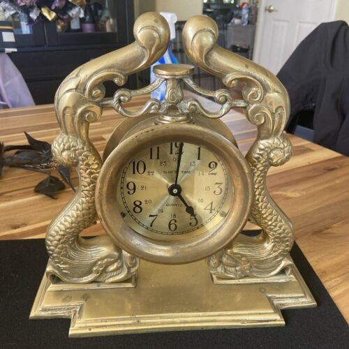 Vintage Nautical Themed Ships Mantle Clock