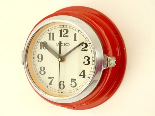 Vintage Navigation Maritime Industrial Clock Slave ship Quartz Seiko Japan Made