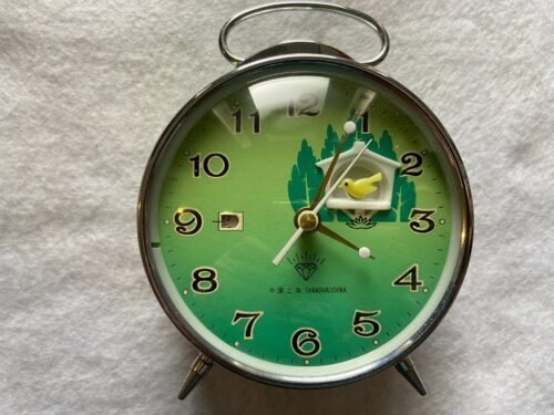 Vintage New Old Stock Diamond Wind Up Alarm Clock with the Box