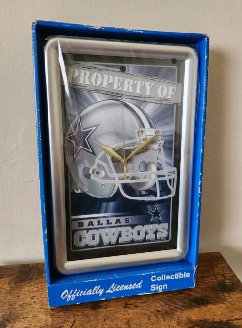 Vintage NFL Dallas Cowboys Wall Clock NEW Wincraft USA Made