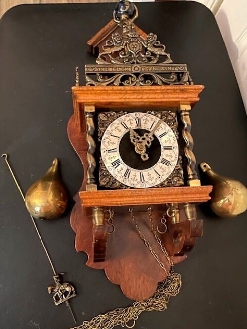 Vintage Nu Elck Syn Sin Atlas Wall Clock Dutch Wuba JAW - Complete & Works