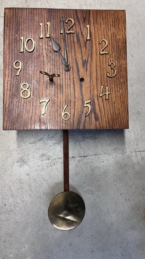 Vintage Oak Pendulum Wall Clock