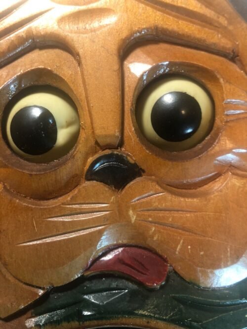 Vintage OCCUPIED JAPAN Poppo Tezuka Animated Moving Eyes Wall Clock Parts Only