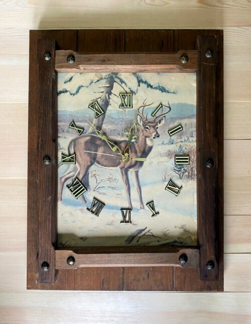 Vintage Old Wooden Wall Clock 14 X 11 Inches - Dial Does Not Work