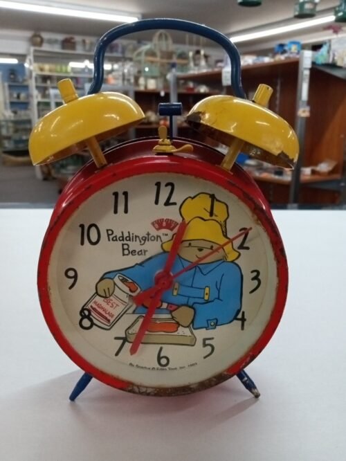 Vintage Paddington Bear Double Bell Alarm Clock