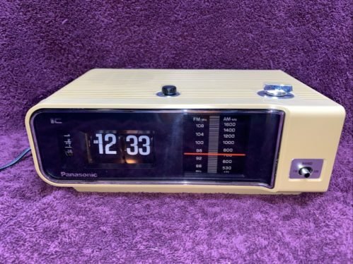 Vintage Panasonic RC-6003 Flip Clock AM/FM Radio Alarm GOOD CONDITION