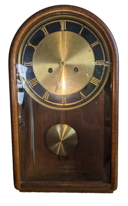Vintage Pendulum Wall Or Table Clock w/ Popular Progress England Key