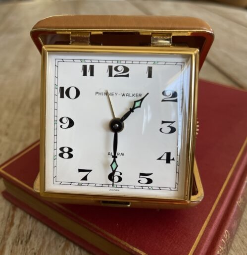 Vintage Phinney-Walker Folding Travel Working Alarm Clock Germany