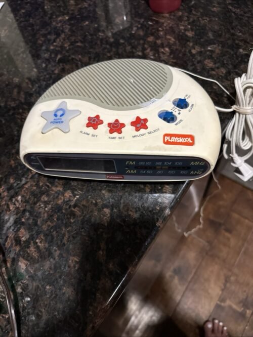 Vintage PLAYSKOOL Digital Alarm Clock AM/FM Radio PS-360 For Kids - Works Great