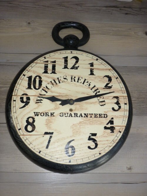 VINTAGE POCKET WATCH STYLE WALL CLOCK MECHANICAL WATCHES REPAIRED PARTS REPAIR