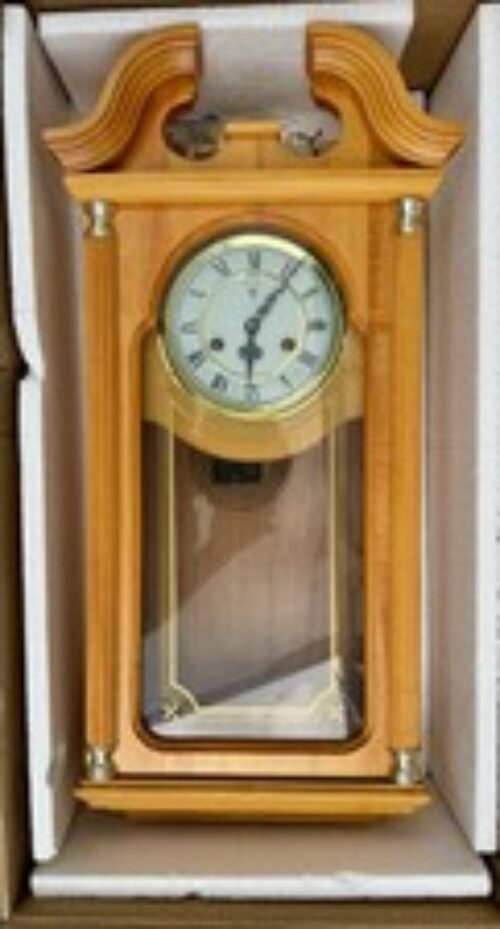 Vintage POLAR 51 Wall Clock – Wooden, Pendulum Chime, Roman Numerals