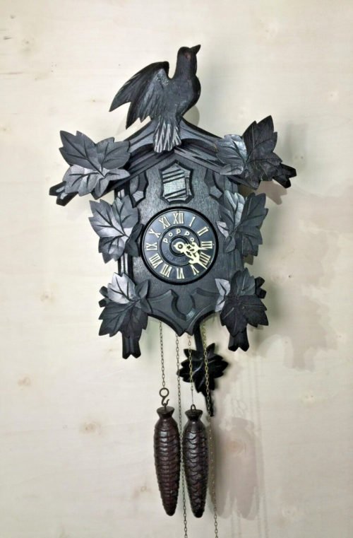 Vintage Poppo 30 Hour Cuckoo Clock Weight Driven 1950's Japan Working-See Video!