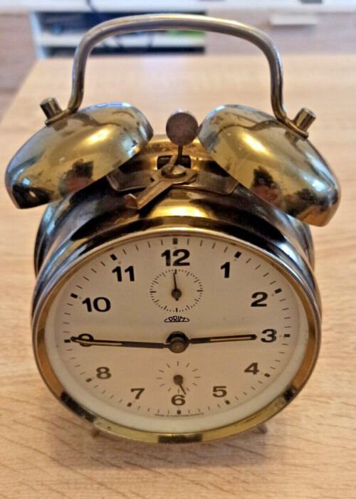 Vintage PRIM Mechanical Wind-up Alarm Clocks Czechoslovakia