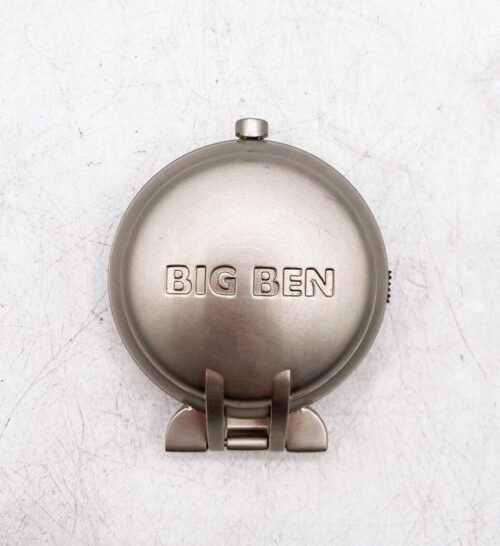 Vintage Rare Big Ben Compact Pocket Travel Alarm Clock w Front & Back Covers