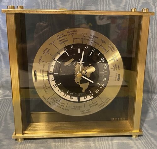 Vintage Rare “Seiko” World Time Mantle Clock