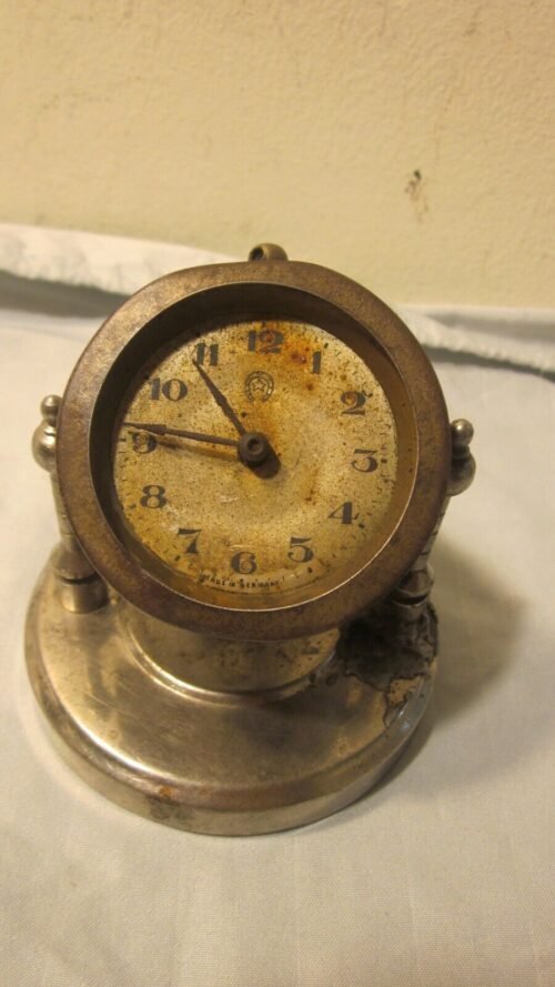 Vintage Rare Small Shelf Clock *Star in Horseshoe* Trademark Germany for Restore